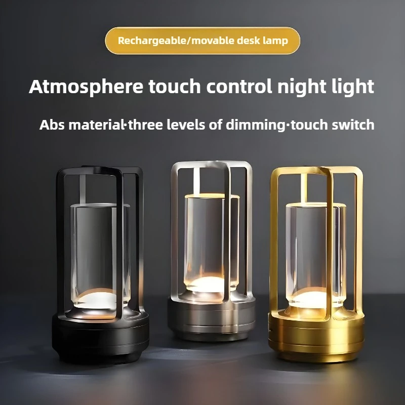 Bar Tabletop Lamp, Rechargeable Ambient Table Lamp For Luxury Restaurants, Hotels, Cafes, And Outdoor Camping Night Light