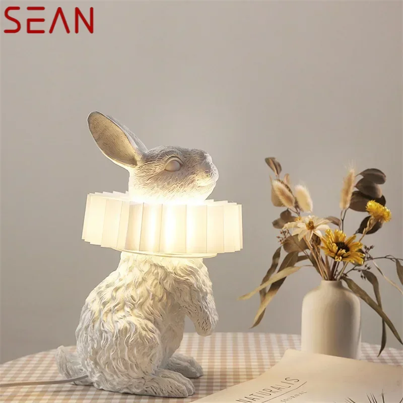 SEAN Modern Table Lamp Creative LED Rabbit Novelty Light Decor For Home Living Room Bedroom Bedside Desk