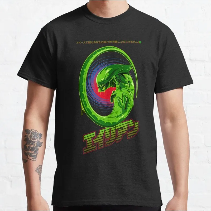 Alien Queen Baby Movie Graphic T‑Shirt Vintage Sci‑Fi Horror Xenomorph Print Tee Unisex Short Sleeve Casual Streetwear S-6XL