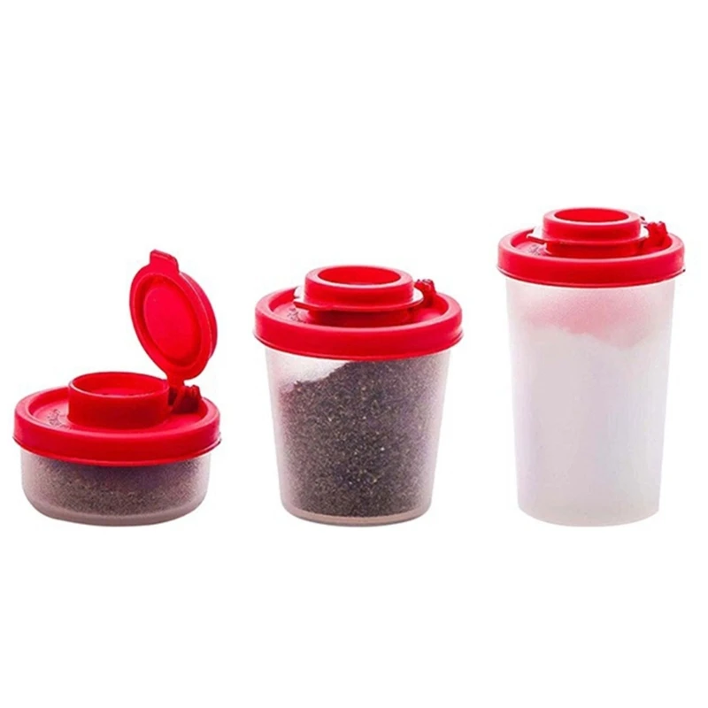 

Versatile Seasoning Container Practical Condiment Storage Jar Reusable Salt and Pepper Shakers for Lunch Boxes Drop shipping