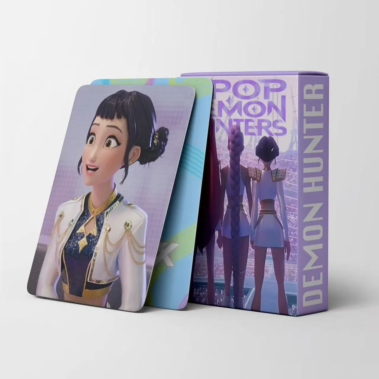 

​55 Sheets K-POP Demon Hunters Glitter LOMO Cards - Waterproof PVC Anime Collectibles for Journals Scrapbooks DIY Decor​