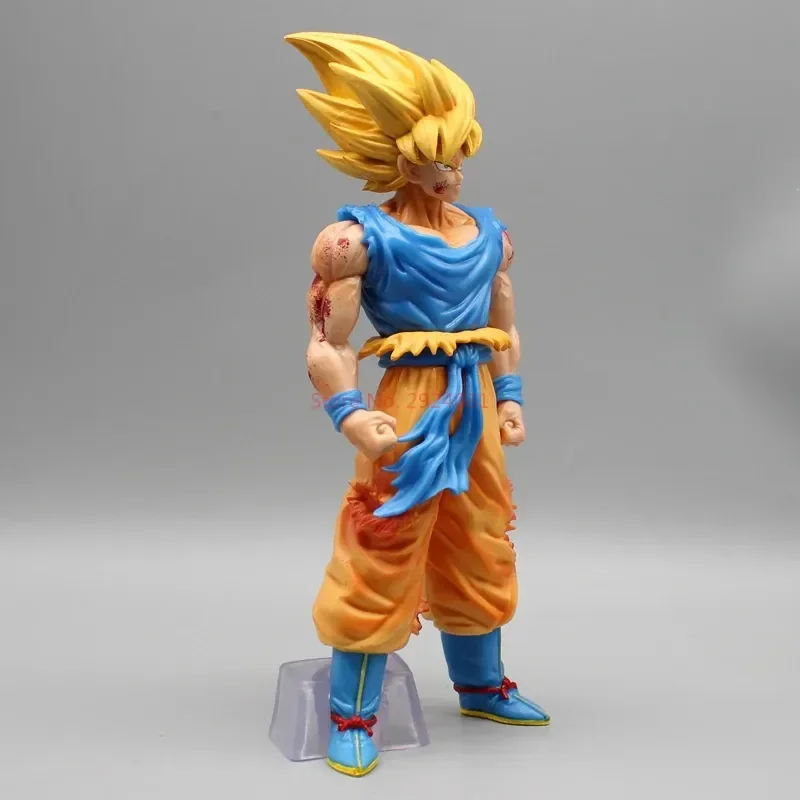 Anime Dragon Ball Figure 24cm Kd Super Saiyan Action Figurine Battle Damage Goku Statue Model Collection Ornaments Toys Gift