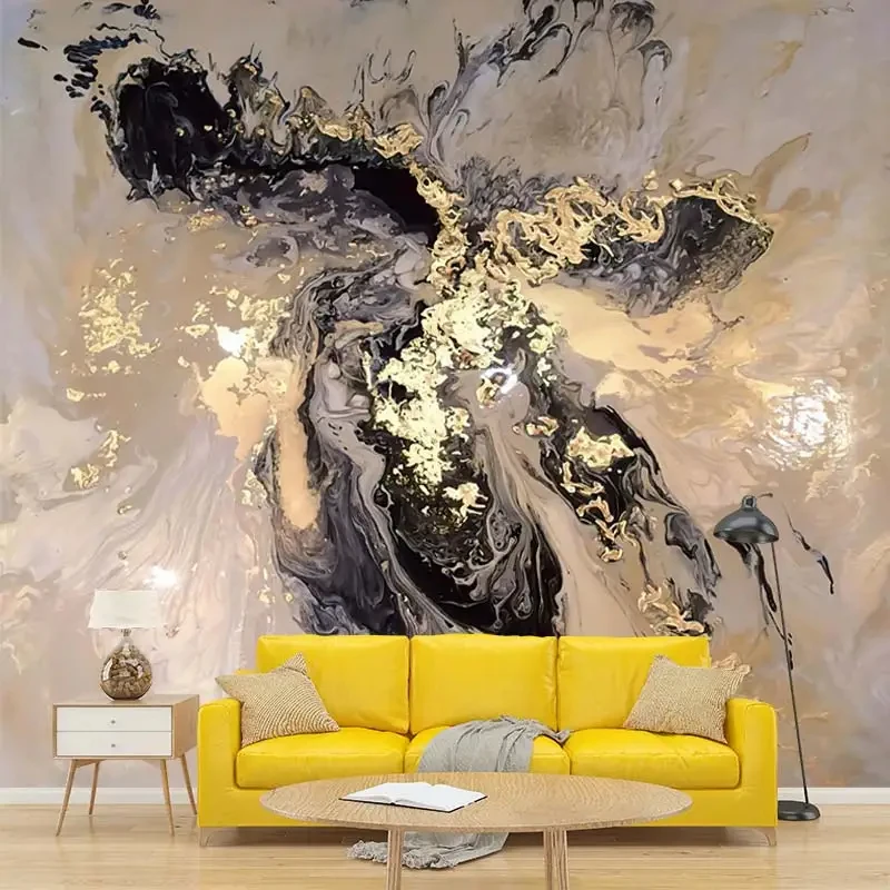 

Обои на заказ, 3D Ретро, абстрактные крапчатые цементные настенные фотообои для гостиной, абстрактный мрамор, позолоченные чернила, фон, настенная бумага