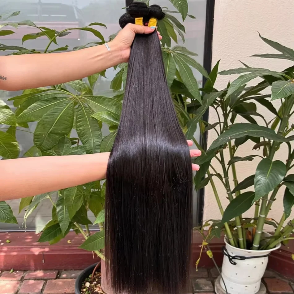 12A حزم من شعر طبيعي مفرود 30 40 بوصة 3 4 حزم صفقة حزم البرازيلي 100% وصلات شعر بشري Tissage للنساء