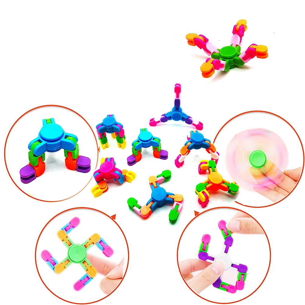 5PC Fidget Spinner Stress Relief Toys For Kids Birthday Party Gifts Souvenirs Kindergarten Back To School Pack Boys Girls Prizes