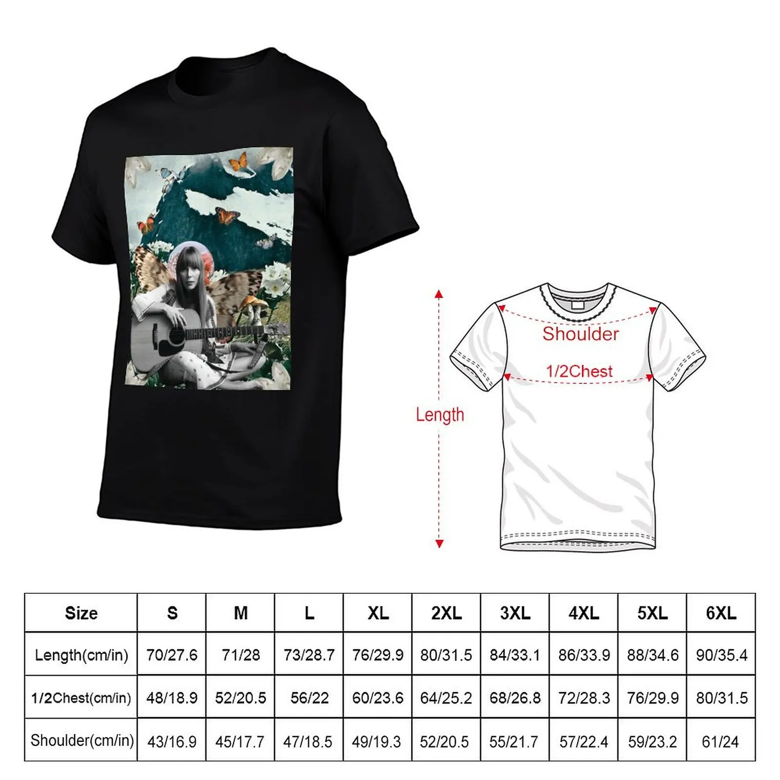 joni mitchell Classic Classic . T-Shirt Casual Simple Design Short Sleeve Shirt