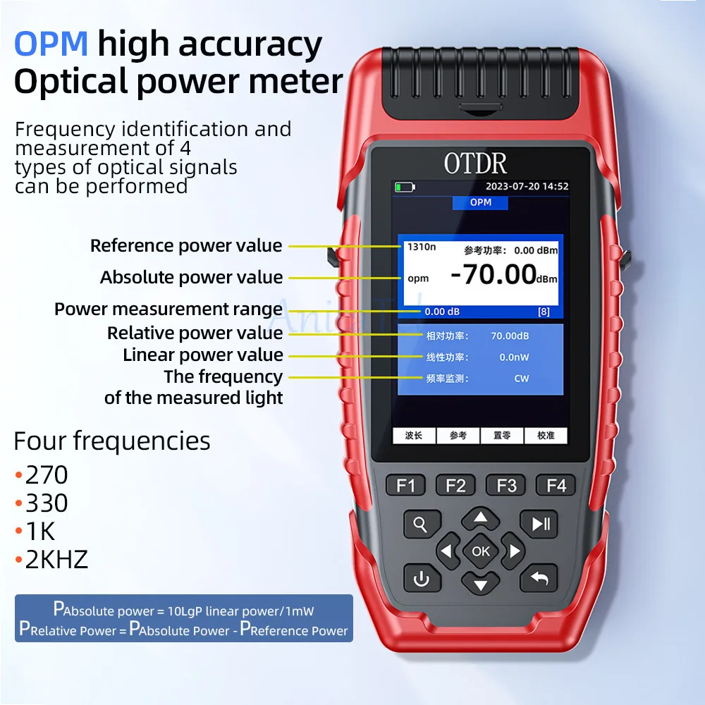 

Mini OTDR Fiber Optic Reflectometer S-900D With 6 Functions VFL OLS OPM Event Map Ethernet Cabletester Touch Screen