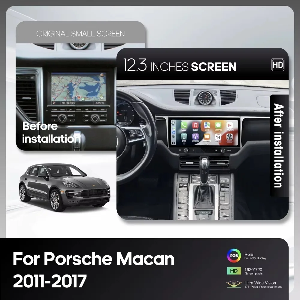 

Car Radio For Porsche Macan 11-17 Multimedia Video Player GPS Navigation HD Auto Stereo Wireless Carplay DSP Audio DVD Head Unit