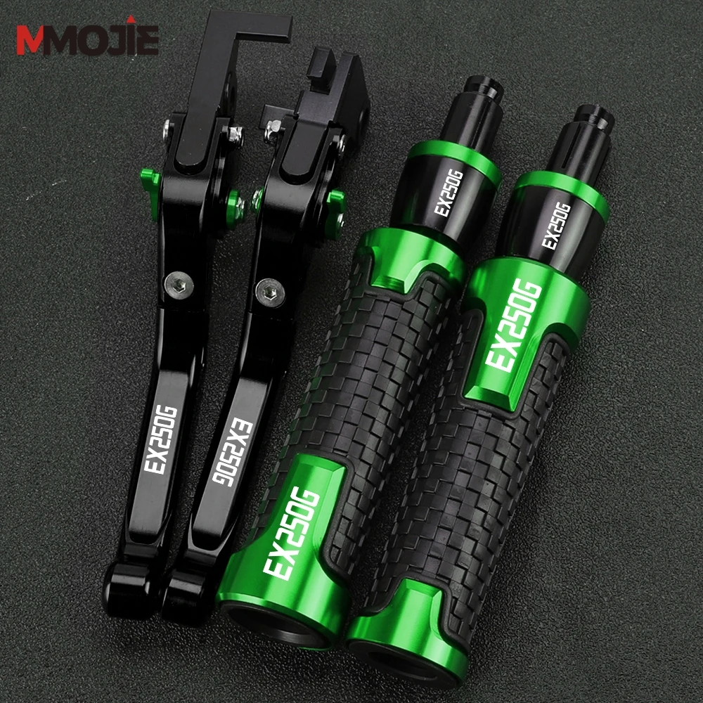 

EX 250G 2006 2005 2004 2003 7/8'' 22mm Handlebar Handle Grips Ends FOR Kawasaki EX250G 1988-2007 Foldable Brake Clutch Levers