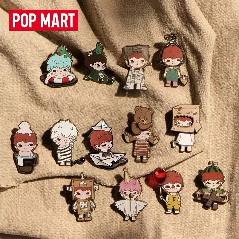 

Hot Pop Mart Hirono Small Mischievous Badge Series Genuine Blind Box Ono Blind Box Badge Tabletop Ornaments Collection Toy Gift