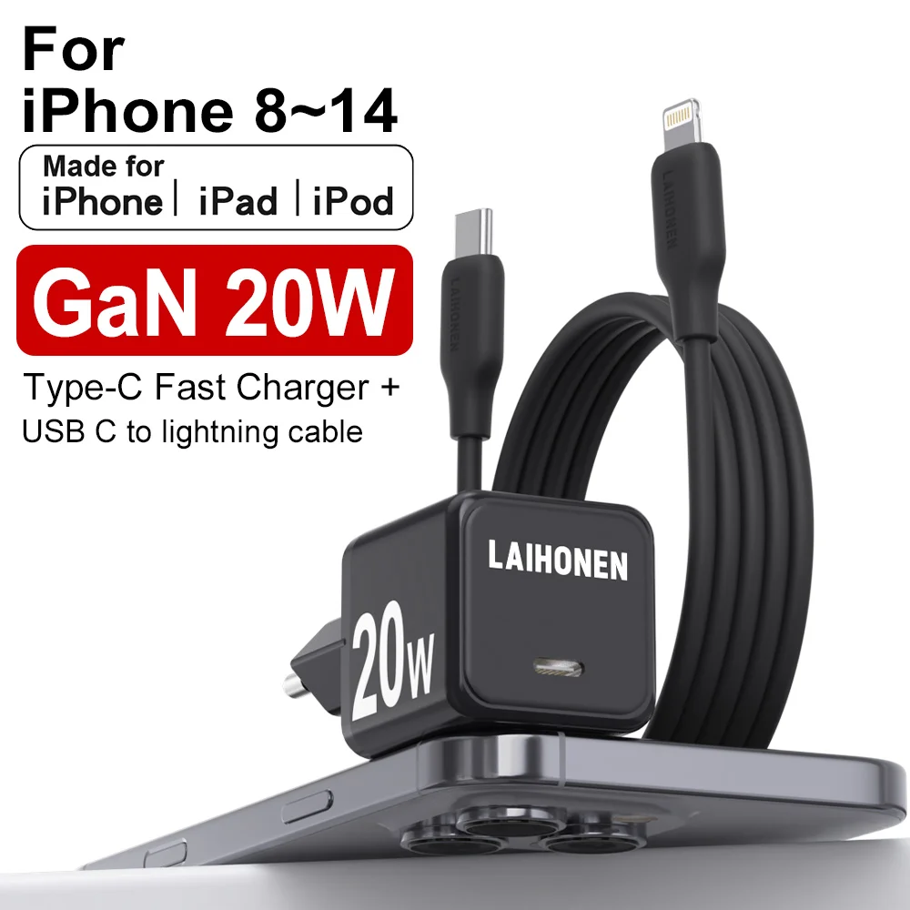 

Оригинальное быстрое зарядное устройство PD 20 Вт для iPhone 14 pro Max USB C, ткацкий кабель для быстрой зарядки, аксессуар для телефона Apple iPhone 14 plus