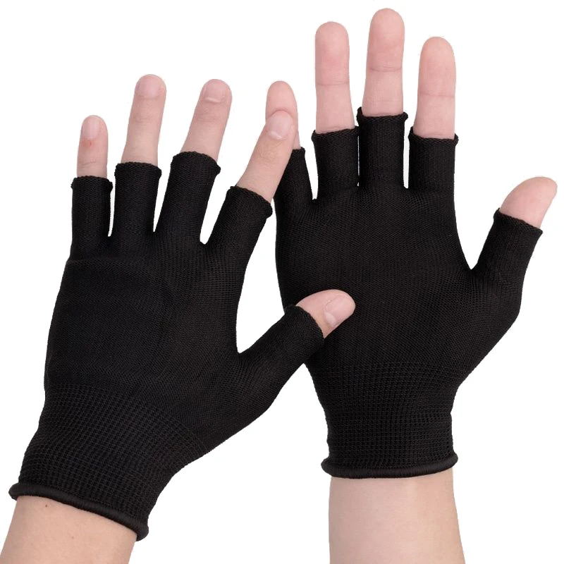 

3 Pcs Nylon Outdoor Riding Fishing Anti-slip Half Finger Touch Screen Type Spring And Summer Thin Reusable Work Gloves