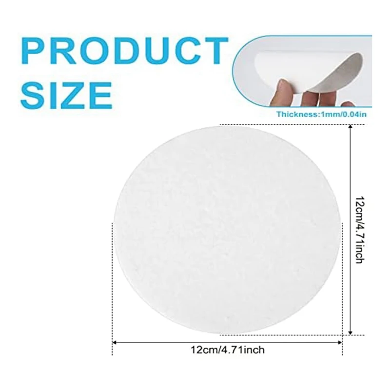 Papel para forno microondas redondo, alta temperatura, papel para forno cerâmico, prateleira para DIY, artesanato de fusão de vidro, 150 pcs