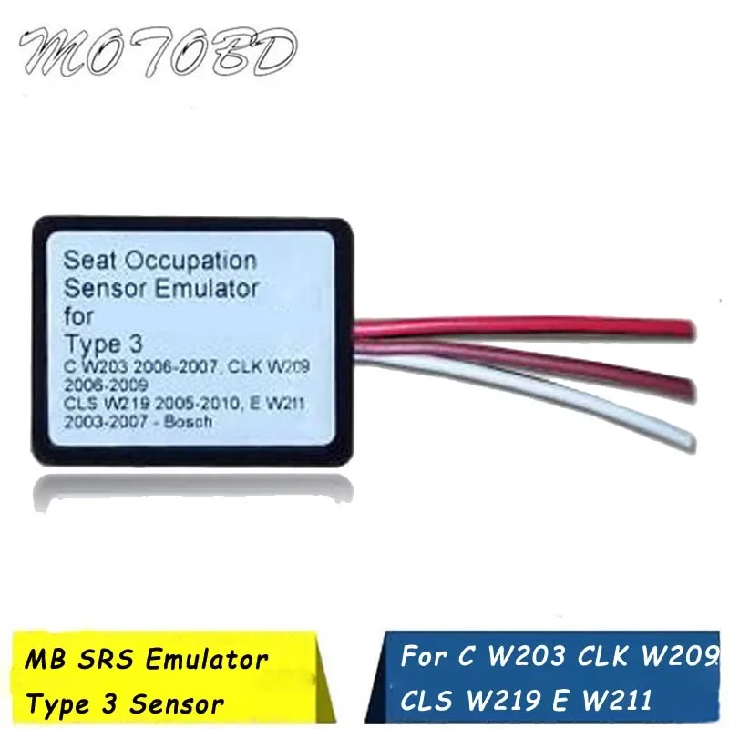 Type3 MB SRS Emulator Type 3 for Mercedes Benz C W203 CLK W209 CLS W219 E W211 2003-2009 Seat Emulator SRS Reset Tool Type 3