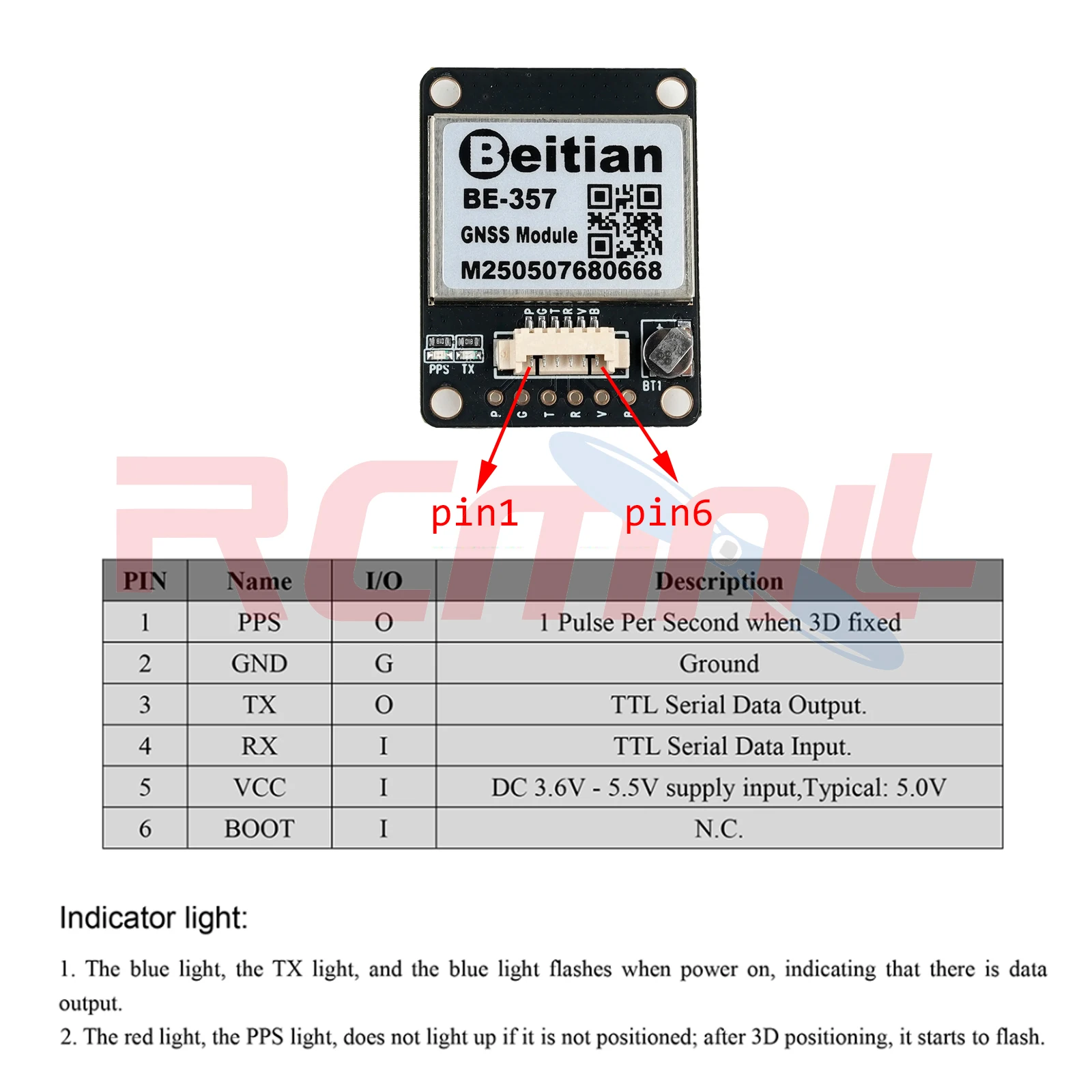10 قطعة/الوحدة Beitian BE-357 BE357 GPS وحدة بروتوكول مزدوج لطائرة بدون طيار FPV عودة التحكم في الطيران الثابتة الجناح العودة الإنقاذ الطائرة بدون طيار أجزاء