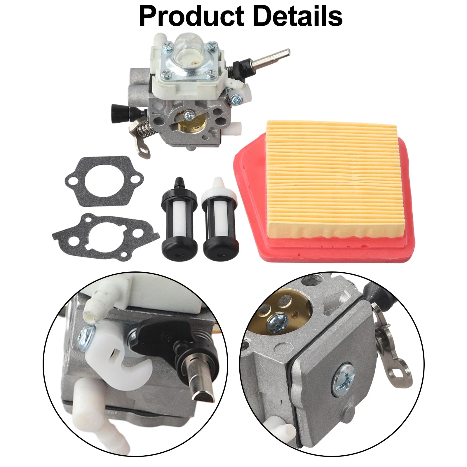 

FS240 Trimmer Carburetor Kit for Models FS240R FS240RC FS260R 6 Parts for Improved Operation and Reliable Fuel Delivery
