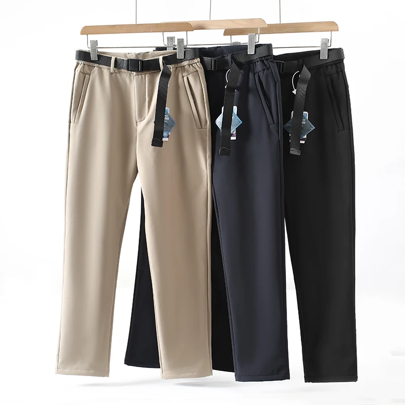 

Мужские утепленные брюки для активного отдыха с флисовой подкладкой, осенне-зимние, из полиэстера, прямого кроя, на молнии