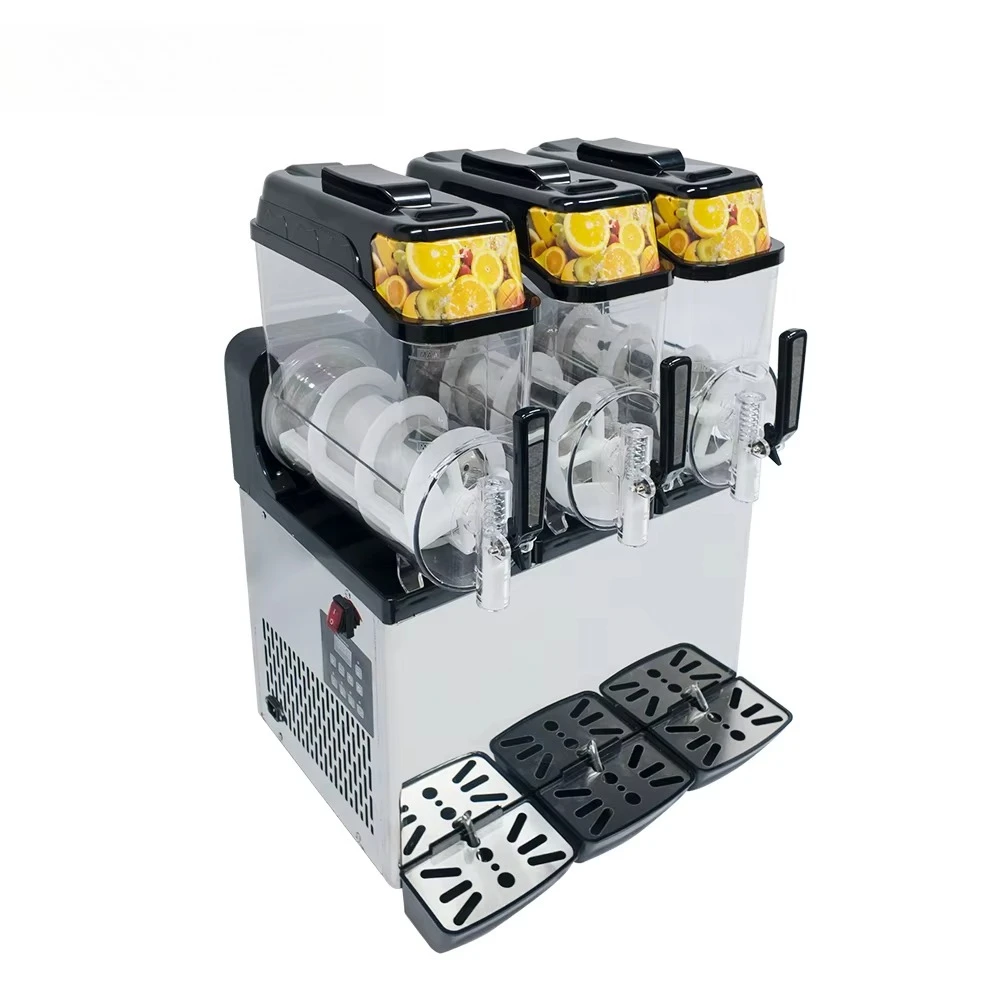 Factory Direct Sales Commercial 3 Tanks  Slush Machine Machine Snowflake Ice Frozen Slushy Maker for Cafe and Milk Tea Shop