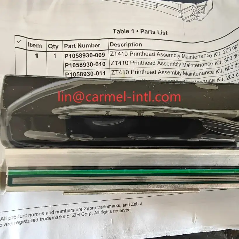 

Brand New 300dpi Thermal Print Head for Zebra ZT410 ZT411 Thermal Barcode Label Printer,P/N:P1058930-010