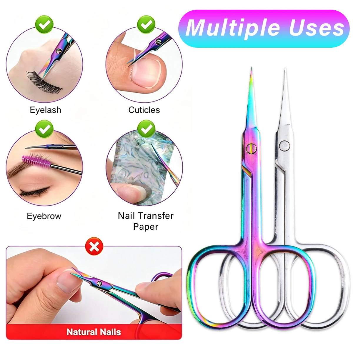 Rainbow Russian Cuticle Scisso - Nail Art Rainbow review and price
