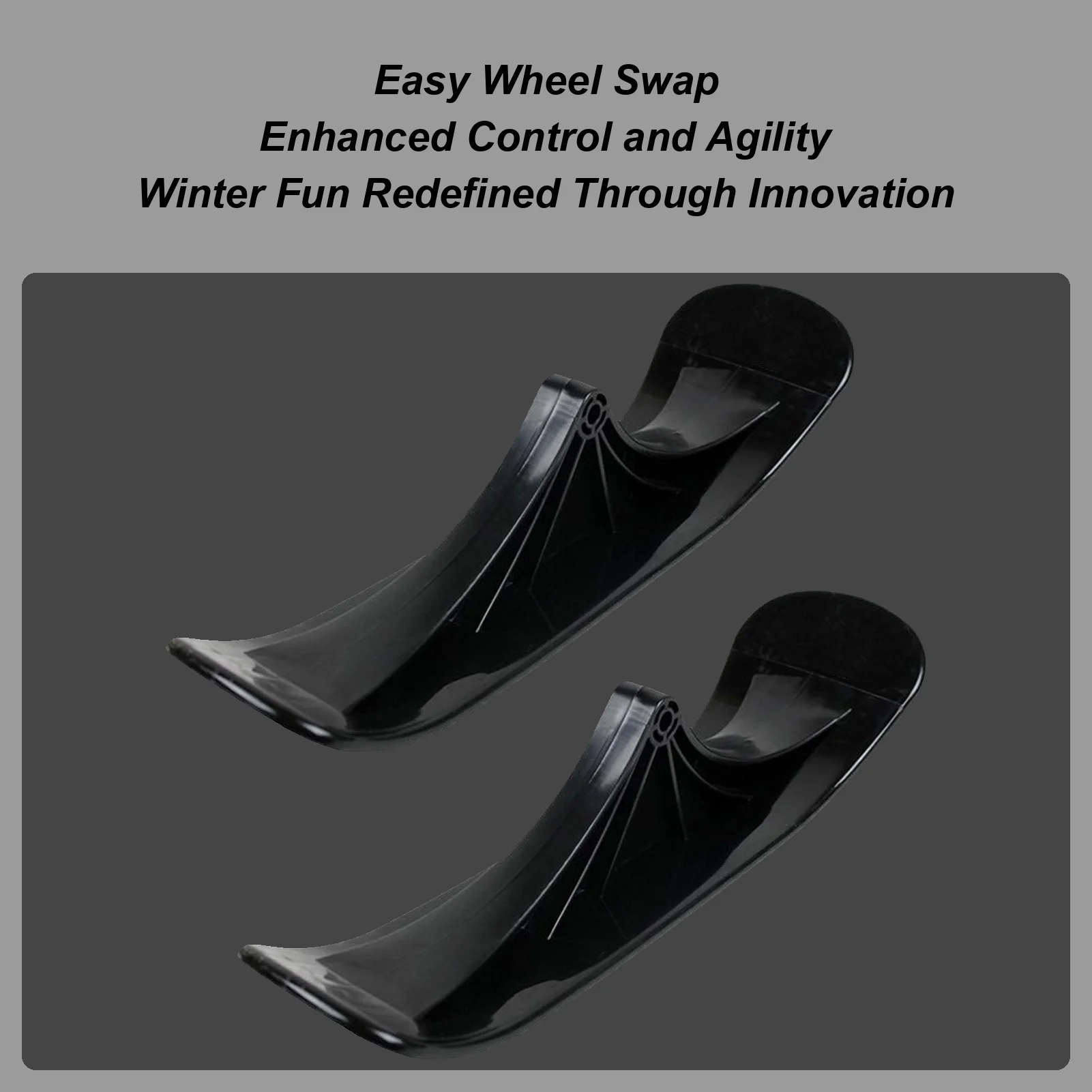 

Комплект для переоборудования в снегокат/лыжный самокат (1 пара) для зимних видов спорта, для использования на песке, траве, неровном гравии