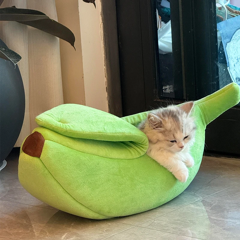 

Banana Cat Bed, Winter Warmth, Closed Safety, All Season Universal, Small and Medium-sized Dog Bed, Cat Bed, Dog Bed