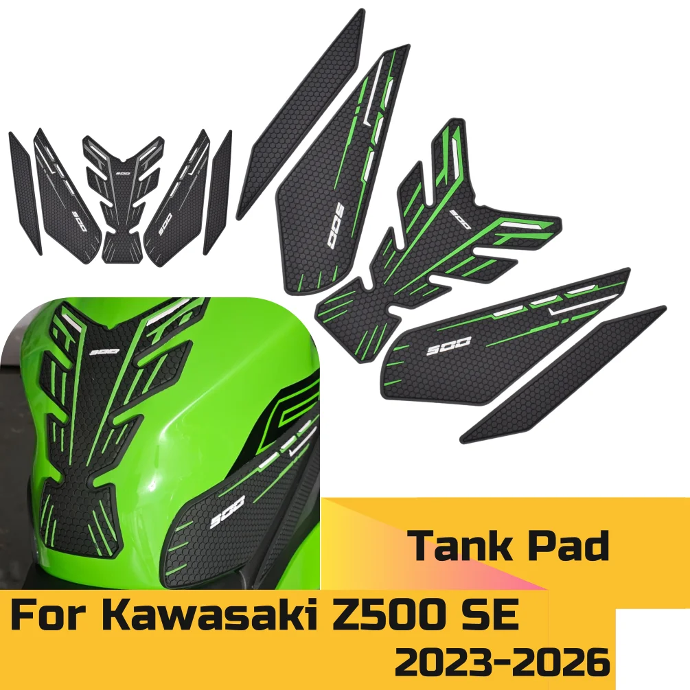 

Z500 SE Tank Pad Stickers Gas Protector For Kawasaki Z 500 2023-2026 2025 Motorcycle Kit Knee Protection Oil Decals Accessories