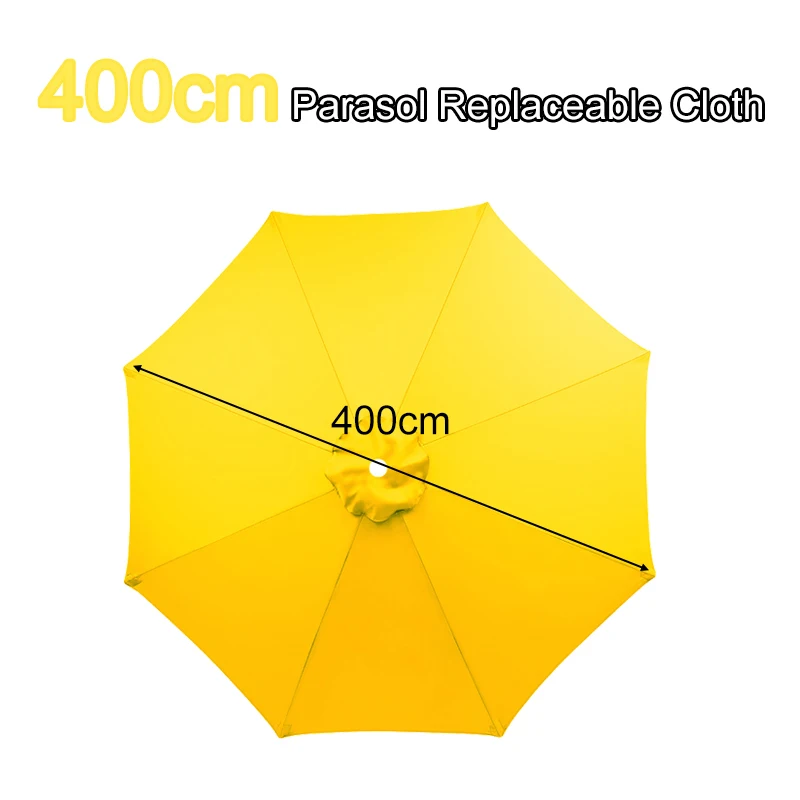 

400cm Umbrella Top Cloth for 8 Ribs Summer Sunshade Cloth outdoor Parasol Replaceable Cloth Banana Umbrella Cloth without Holder