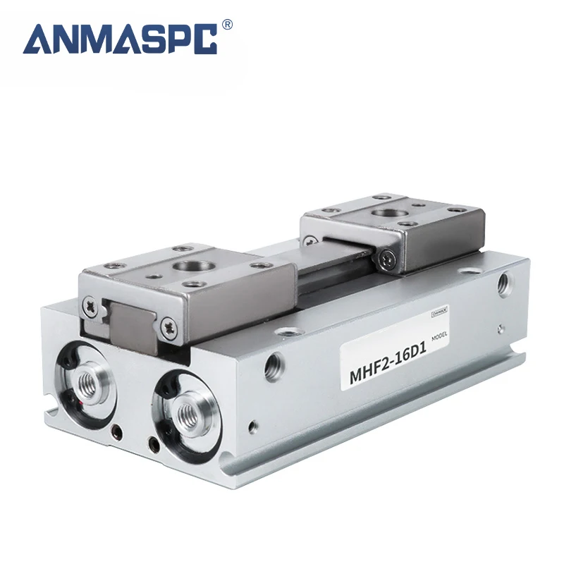 Factory Supply Two Pistons Low Profile  Cylinders Air Gripper Slide Table  Cylinder MHF2-8D Parallel Claw Pneumatic Clamp Finger