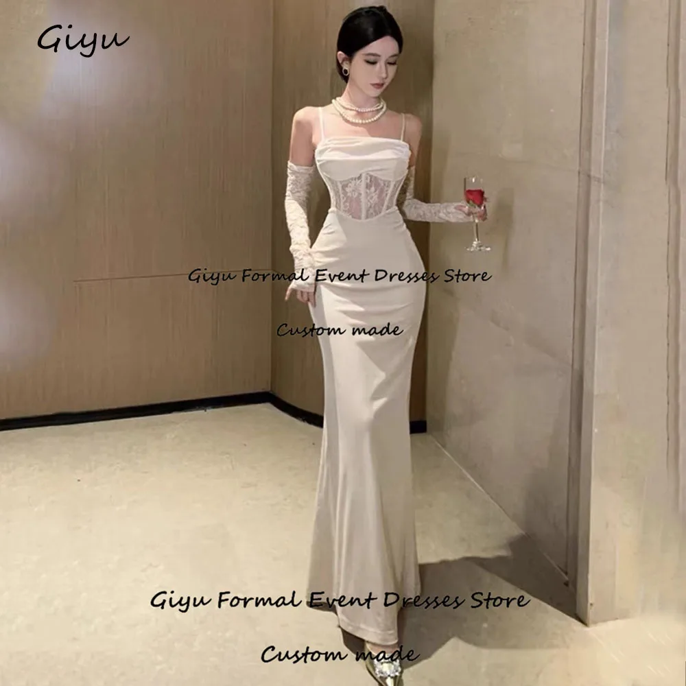 Giyu Elegant Lace Followers Wedding Dresses For Woman Mermaid Trumpet Floor-Length Vestidos Novias Boda 2024 Evening Dress