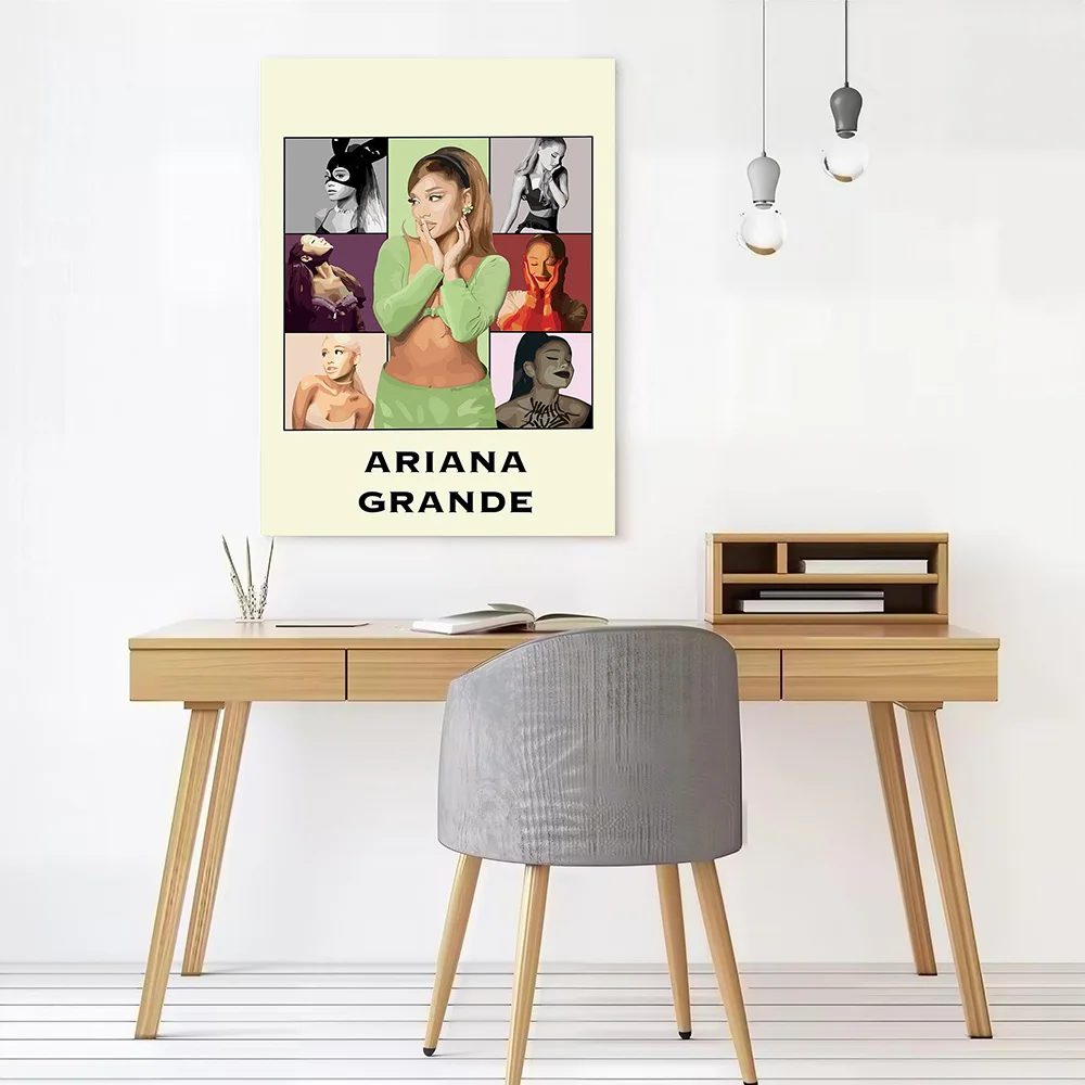 Ariana Grande Canvas Poster Wall Art Customizable High Quality Printed Picture for Decoration Living Room Decorating Interior