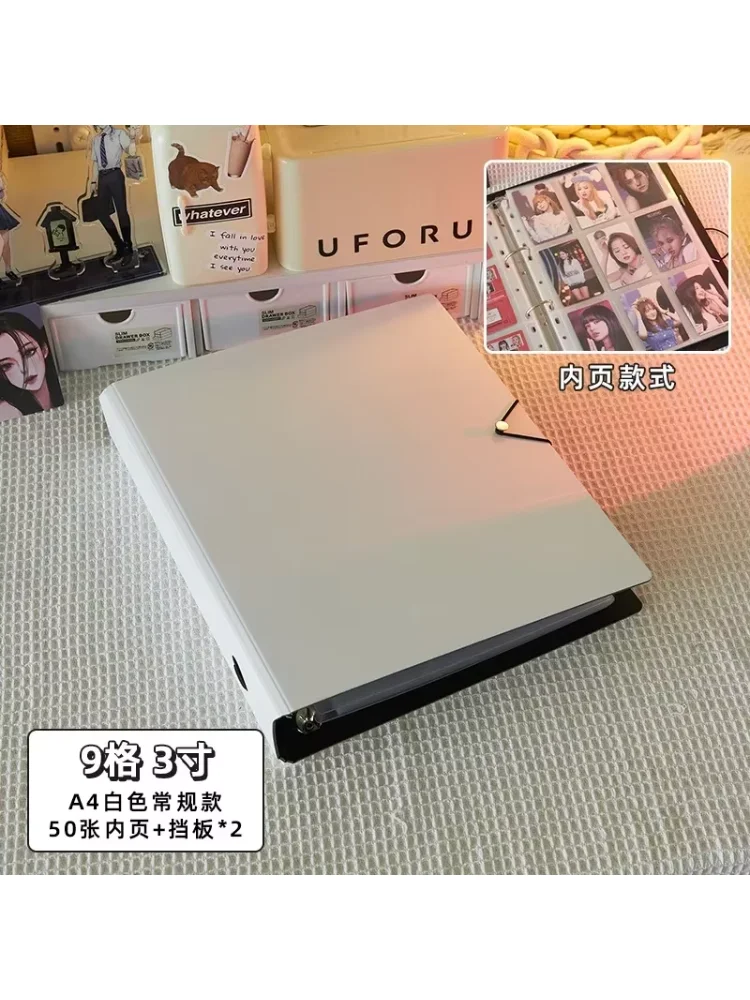 A4/A5 Large Capacity Kpop Binder Photocard Holder with Baffle 25/50pcs Inner Pages Sleeves Photo Album Idol Picture Collect Book