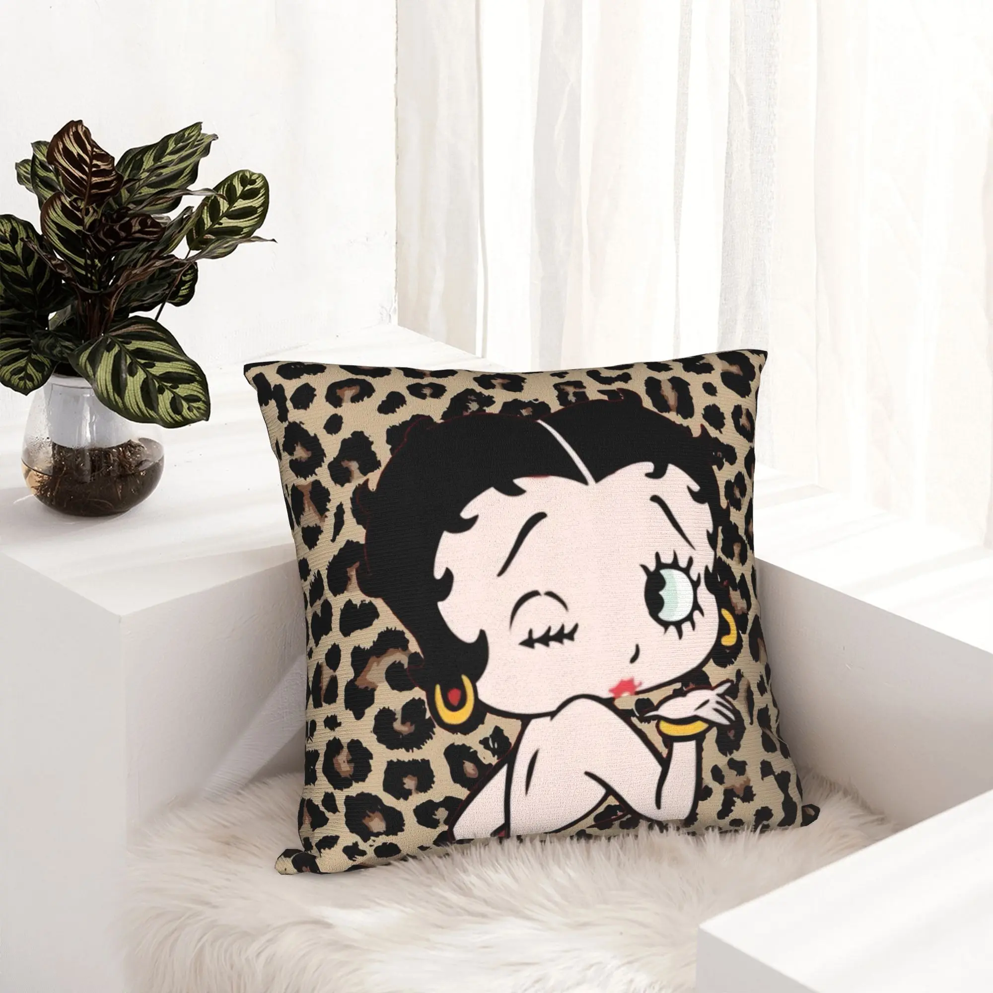 Anime B-Betty BoopS Pillowcase Printing Fabric Cushion Cover Decorative Cartoon Pillow Case Cover Home Wholesale 45X45cm