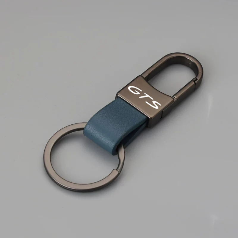 For Porsche GTS Series 911 GTS 718 Boxster Cayman GTS Panamera Taycan GTS Cayenne Macan GTS Cars Accessories Leather Keychain