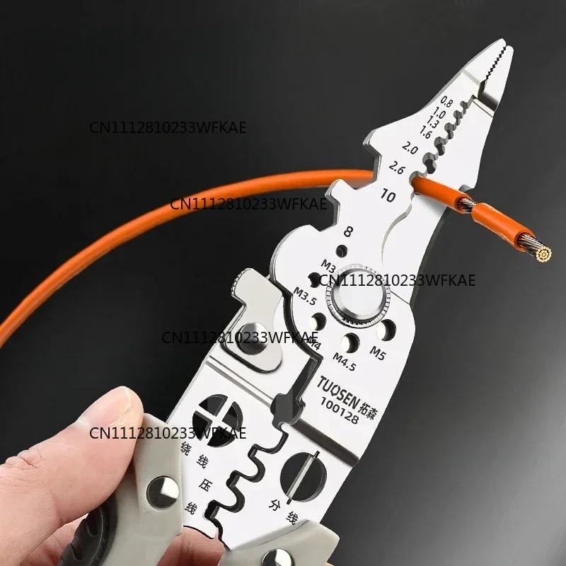 Crimper Cable Cutter Adjustable Automatic Wire Stripper Multifunctional Stripping Crimping Pliers Terminal Hand Tool
