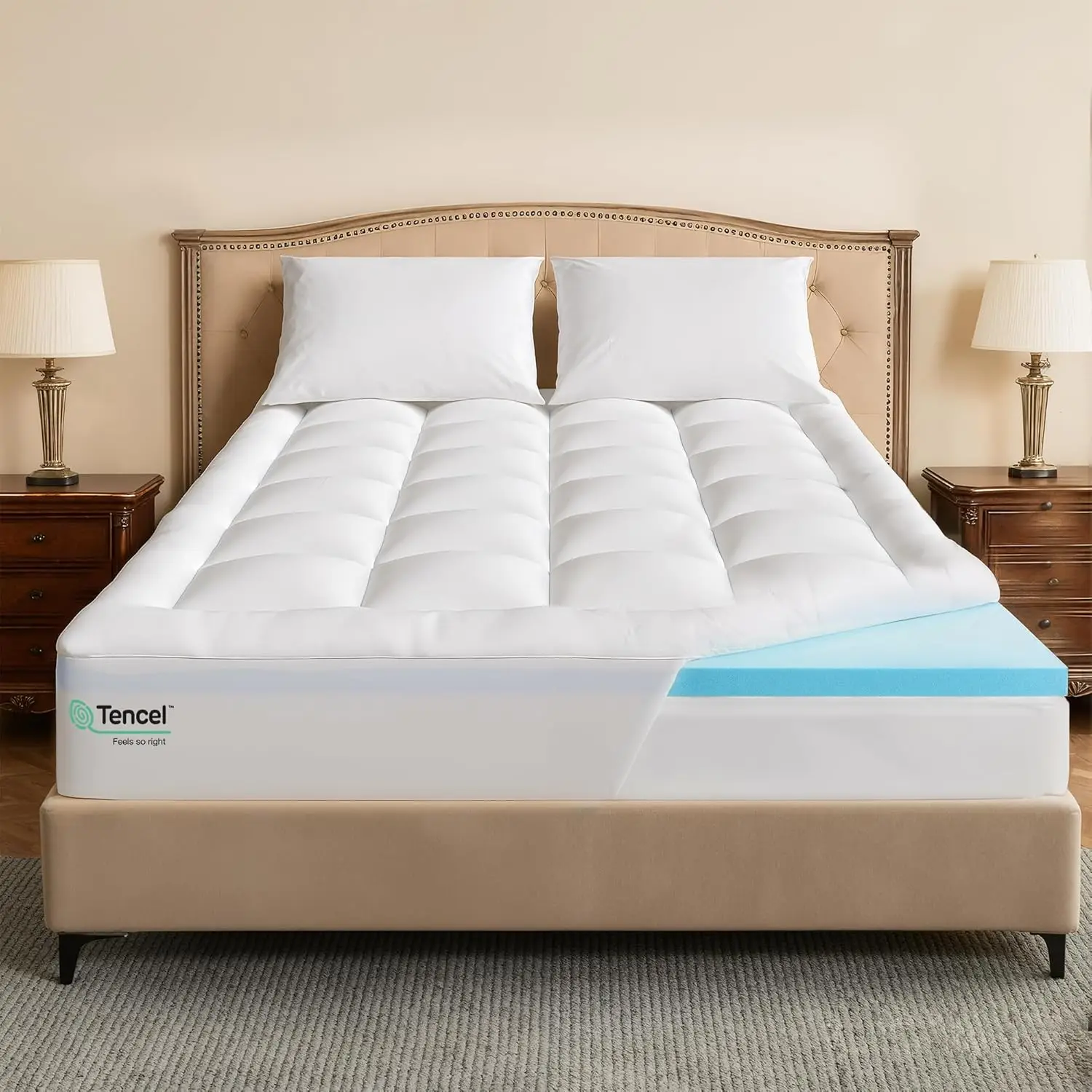 Medium-Soft King-Size Hybrid Foam Mattress Removable Cover 25cm Thick Modern Design Cooling Massage Home Hotel School Hospital