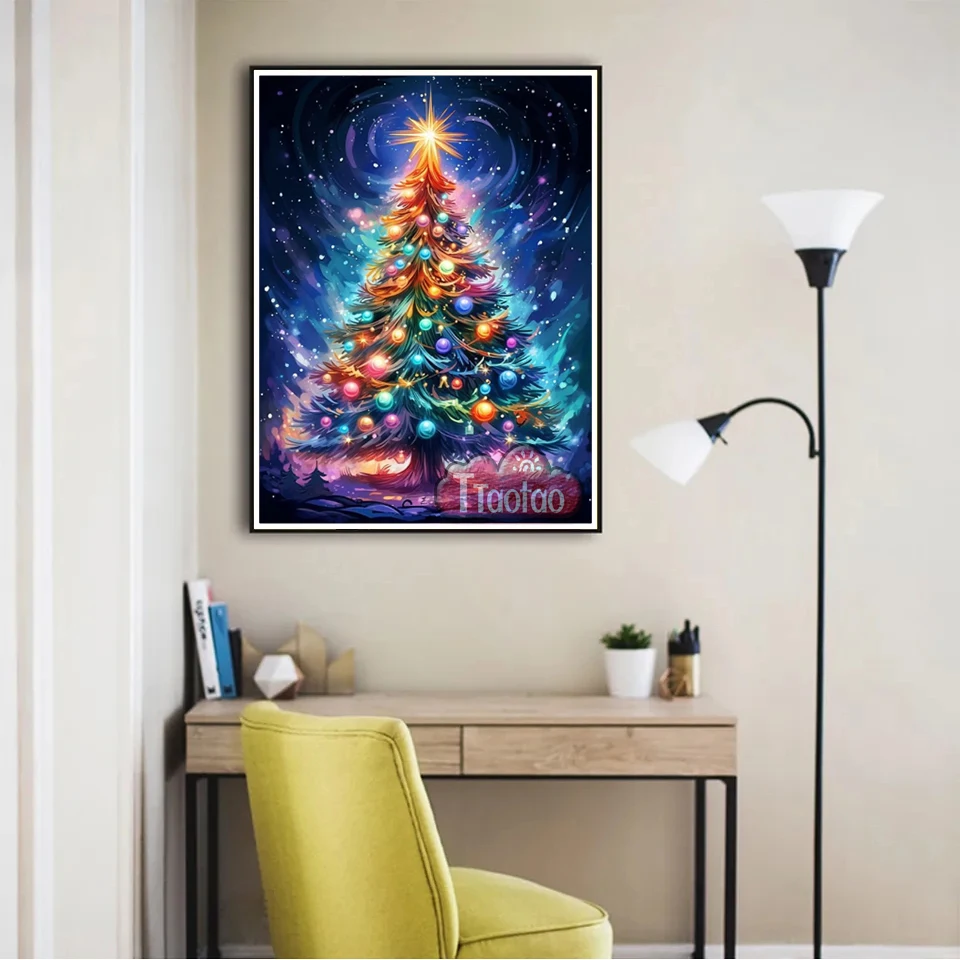 5D Abstract Fantasy Diamond Painting DIY Christmas Tree Landscape Full Square Round Mosaic Bead Embroidery Home Decor Mural