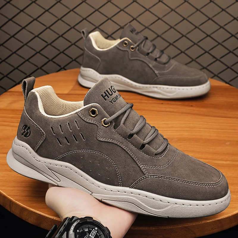 Trend Casual Men Shoes Sneakers Breathable Leather Shoes for Men Korean style Leisure Male Footwear Men Vulcanized Shoes