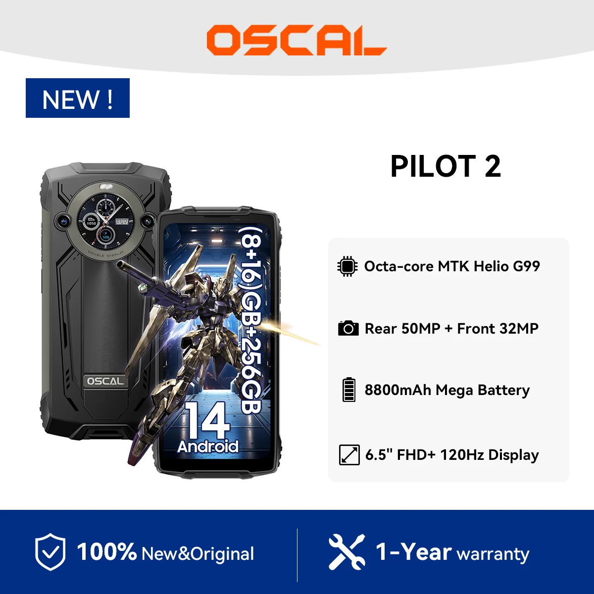 مراجعة شاملة لهاتف OSCAL PILOT 2: الأداء القوي، البطارية الطويلة، والتصميم المتين الذي يناسب كل الظروف