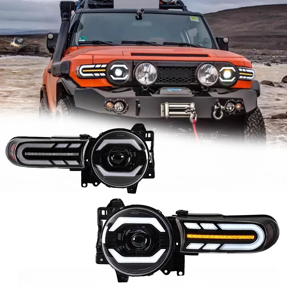 

LED HeadLights For TOYOTA FJ Cruiser 07-20 New Style Full Led DRL Car Head Lamp Assembly Signal Accessories Modified Lamp