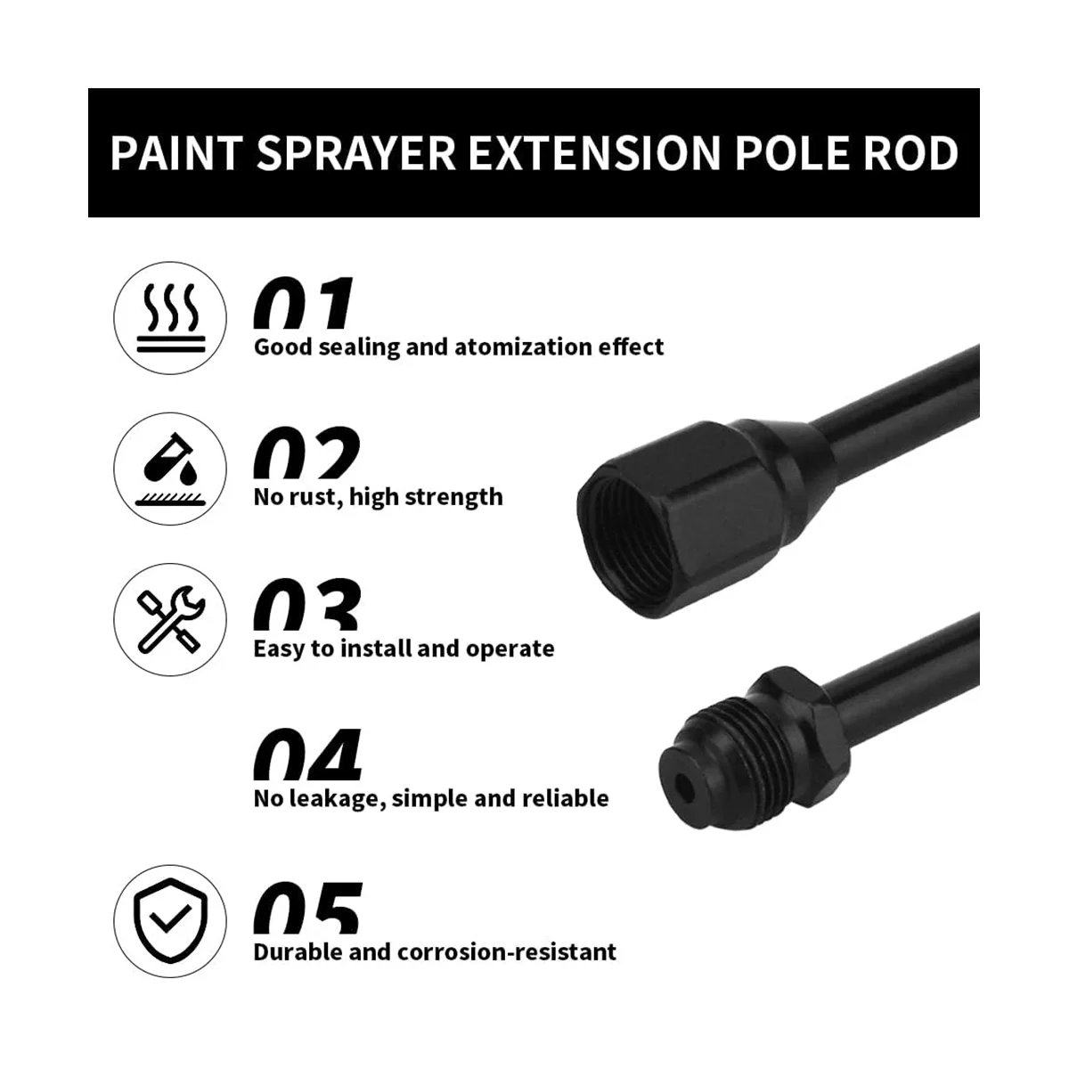 Удлинитель распылителя 12 дюймов (30 см) + сопло 517 + наконечник сопла, Защитная крышка для замены G7/8-14 для безвоздушного распылителя B