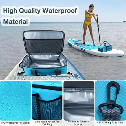 Imagen 2 del producto Bolsa enfriadora para tabla de Paddle, bolsa enfriadora impermeable para cubierta de Surf, bolsa de accesorios para tabla de Paddle Sup para tabla de Paddle y Kayak de pie