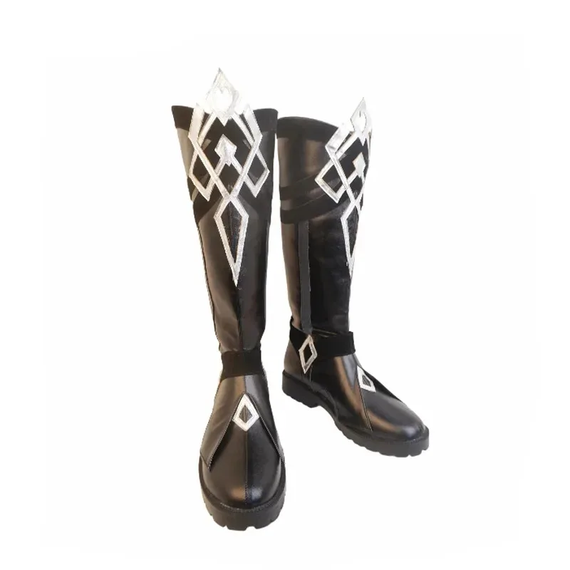 Jogo genshin impacto o onze fatui harbingers o capitão il capitano sapatos botas cosplay feito sob encomenda festa de carnaval de halloween