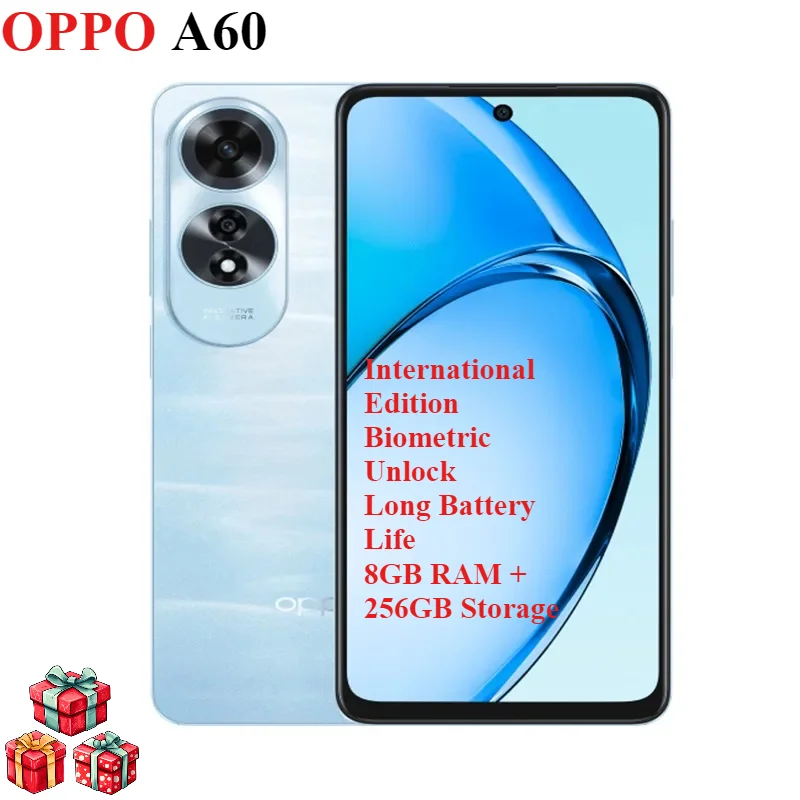 OPPO A60 Global Version Unlocked Android Cell Phone Large Battery Dual SIM Smartphone
