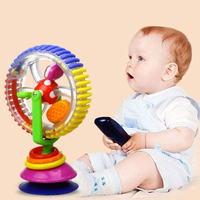 High Chair Toy Baby Ferris Wheel Toy Suction Cup Newborn Spinner Activity Toy Rattle Interactive Development Educational Toy