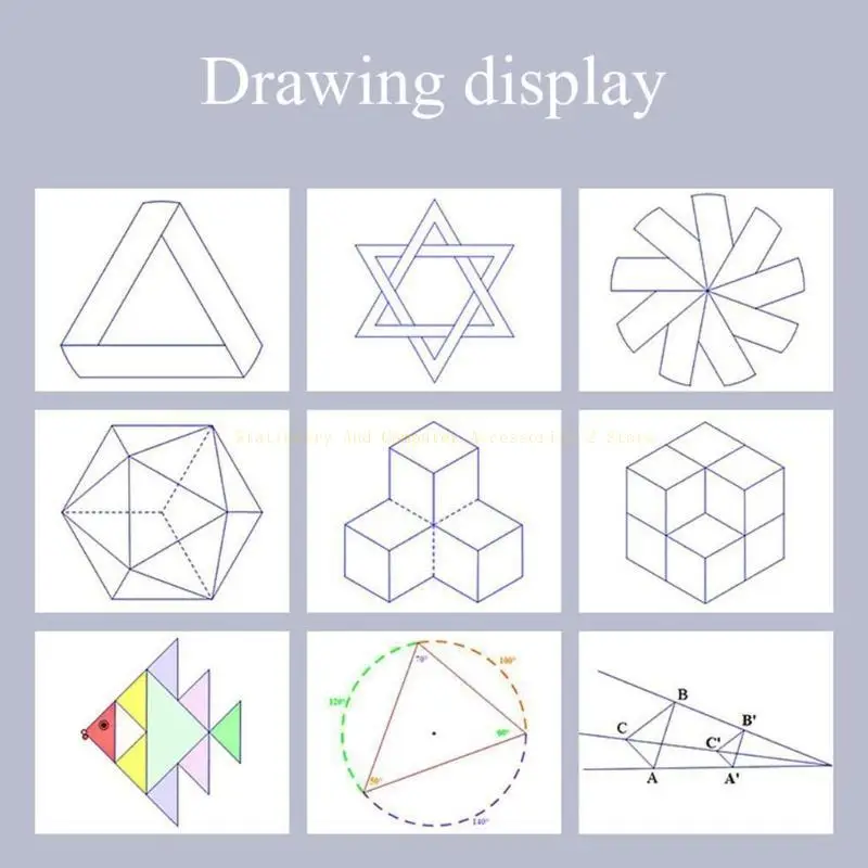 Multi-functional Geometric Drawing Ruler Architector Ruler for Stereogram Charts