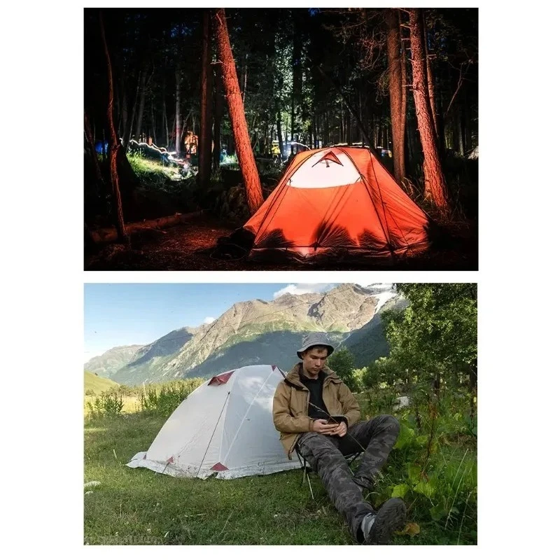 Tent Survival Archeos 2-3 People Backpacking Tent Outdoor Camping 4 Season Winter Skirt Double Layer Waterproof Hiking