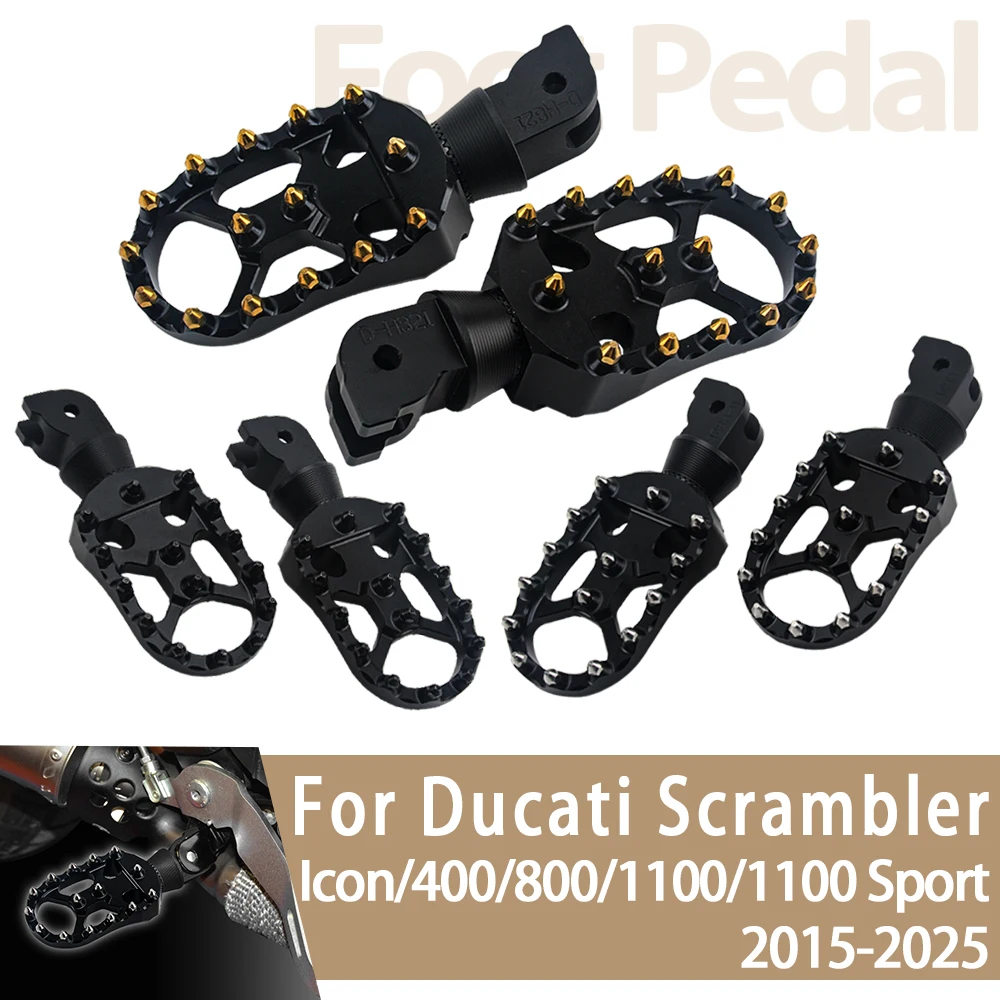 

Нескользящие передние подножки для мотоциклистов, подножки для педалей Ducati Scrambler, полная дроссельная заслонка Icon 400 800 1100 SPORT 1100Pro