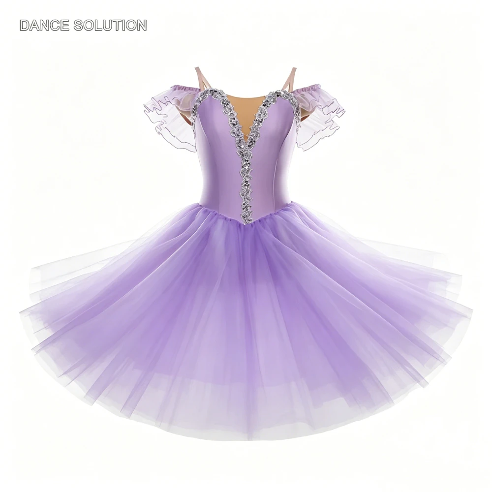 

Off Shoulder Ballet Tutu Leotard for Women Adults Stage Performance Dancewear 26270A