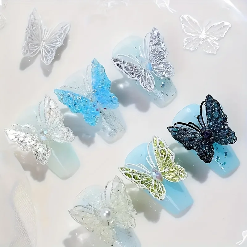 Schmetterlingsflügel 3D-Form Silikon Nagelkunst-Dekorationen Ultradünne DIY-Vorlagen Form für Nägel Ohrringe Halsketten Schmuck Bastelarbeiten – Detail 6